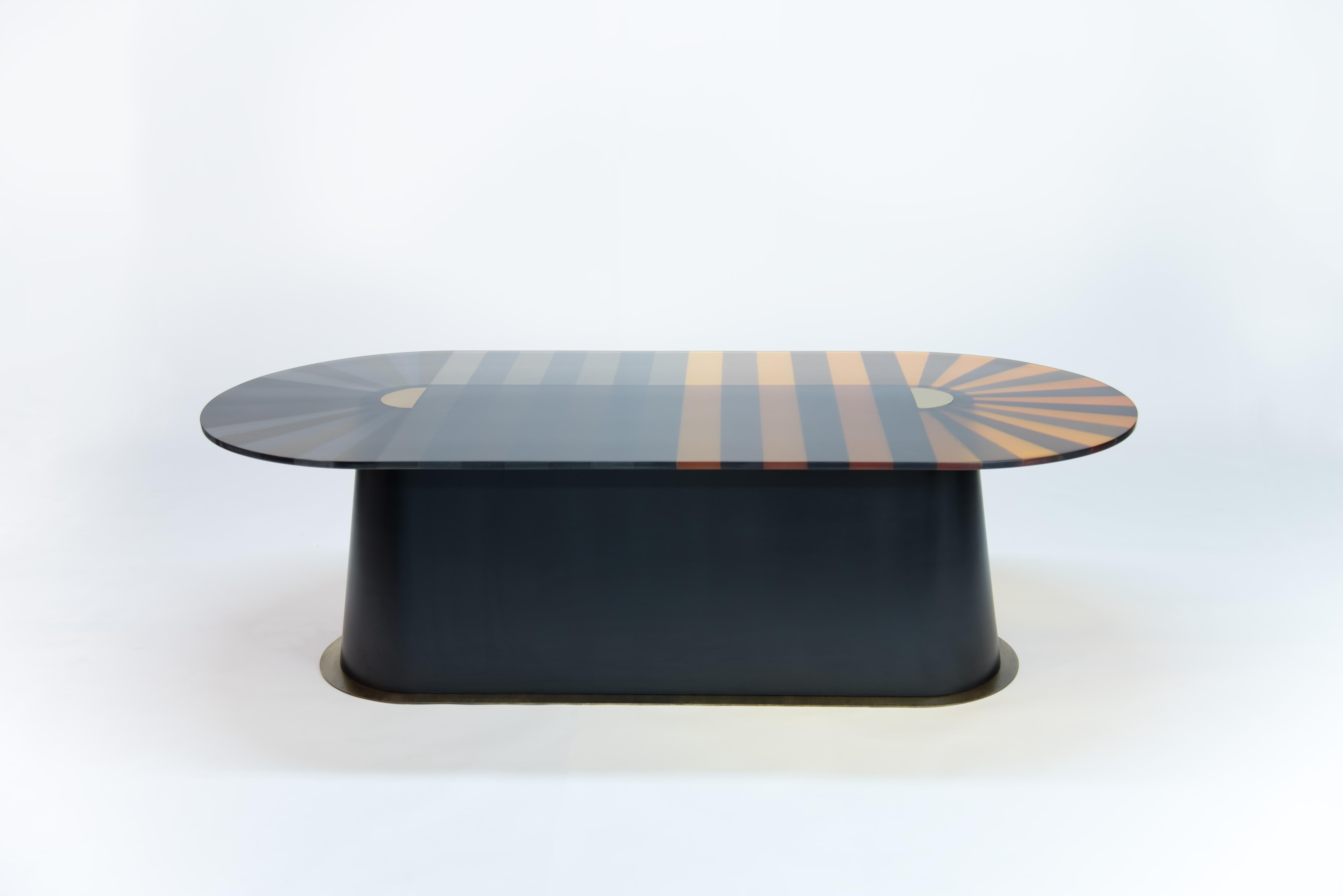 Contemporary Oval Dining Table For Sale