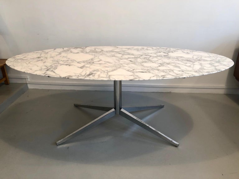Oval Dining Table from Florence Knoll for Knoll International, circa 1970 at 1stDibs