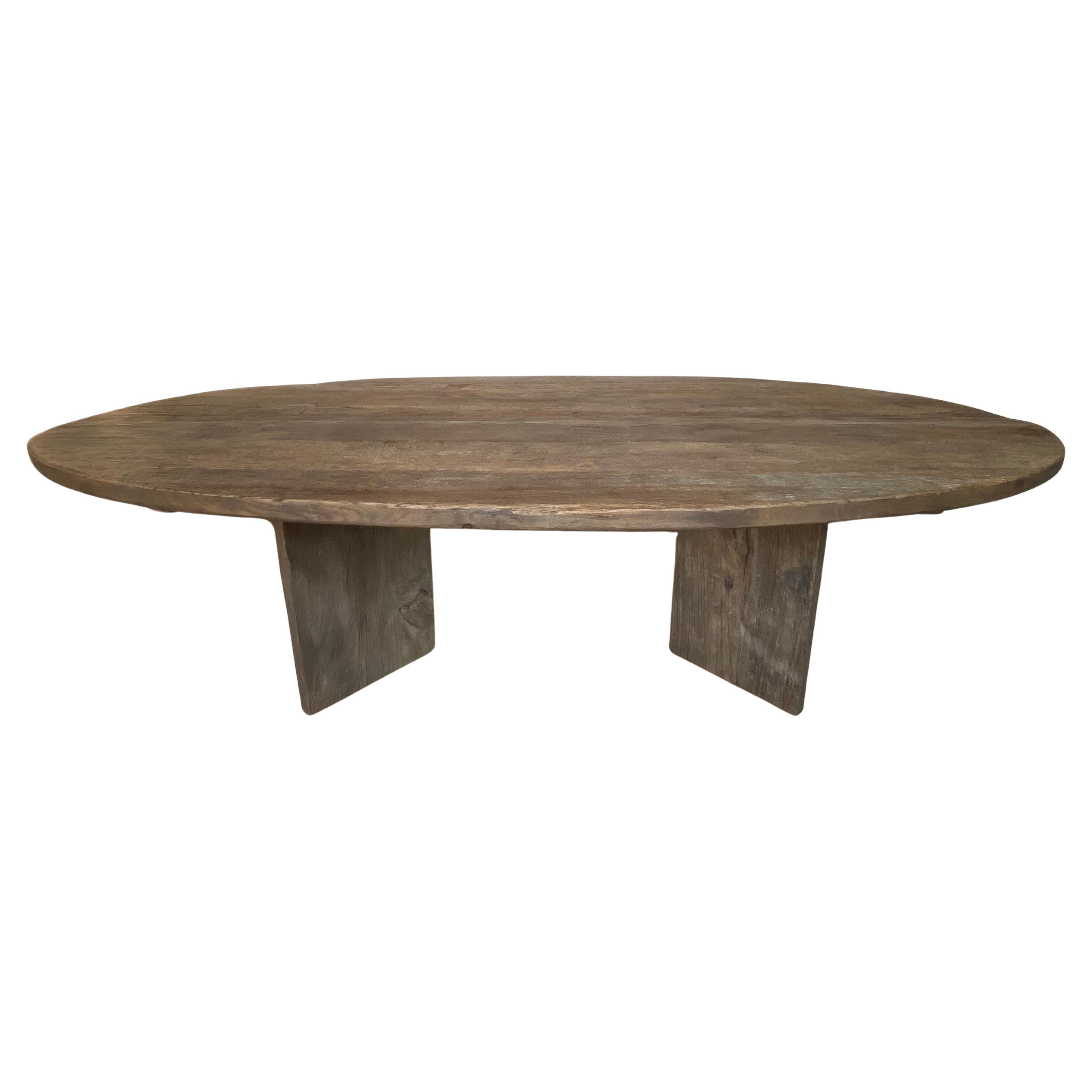 Table de salle à manger ovale en Wood Oak du 18e siècle