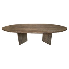Tavolo da pranzo ovale in Wood Oak del XVIII secolo
