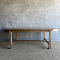 Oval Dining Table in Natural White Oak 74" - Montana Brown