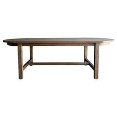 Oval Dining Table in Natural White Oak 74" - Montana Brown