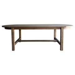 Oval Dining Table in Natural White Oak 74" - Montana Brown