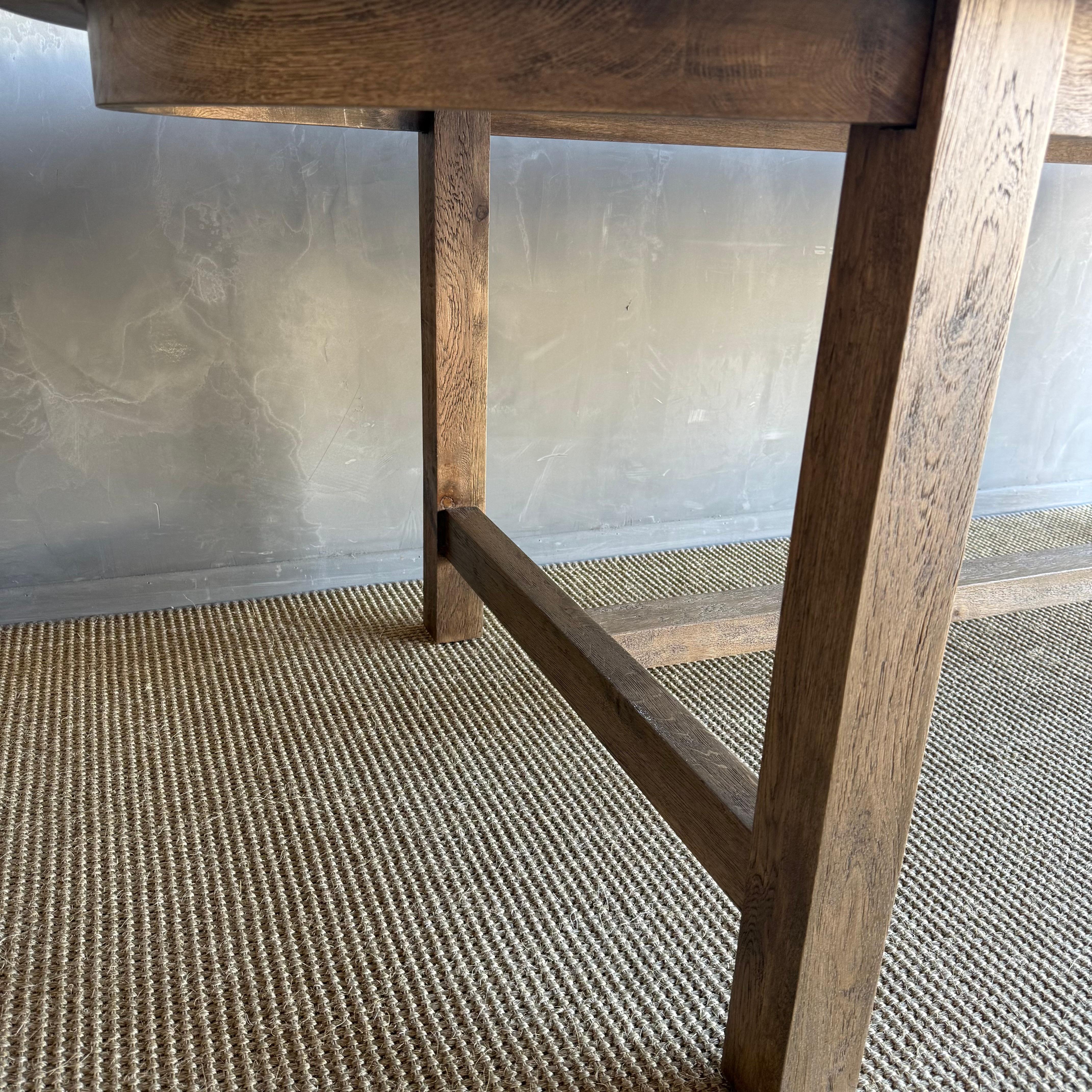 Wood Oval Dining Table in Natural White Oak - Montana Brown For Sale