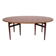 Oval Dining Table In Teak By Arne Vodder For Sibast Furniture Factory From 1960s