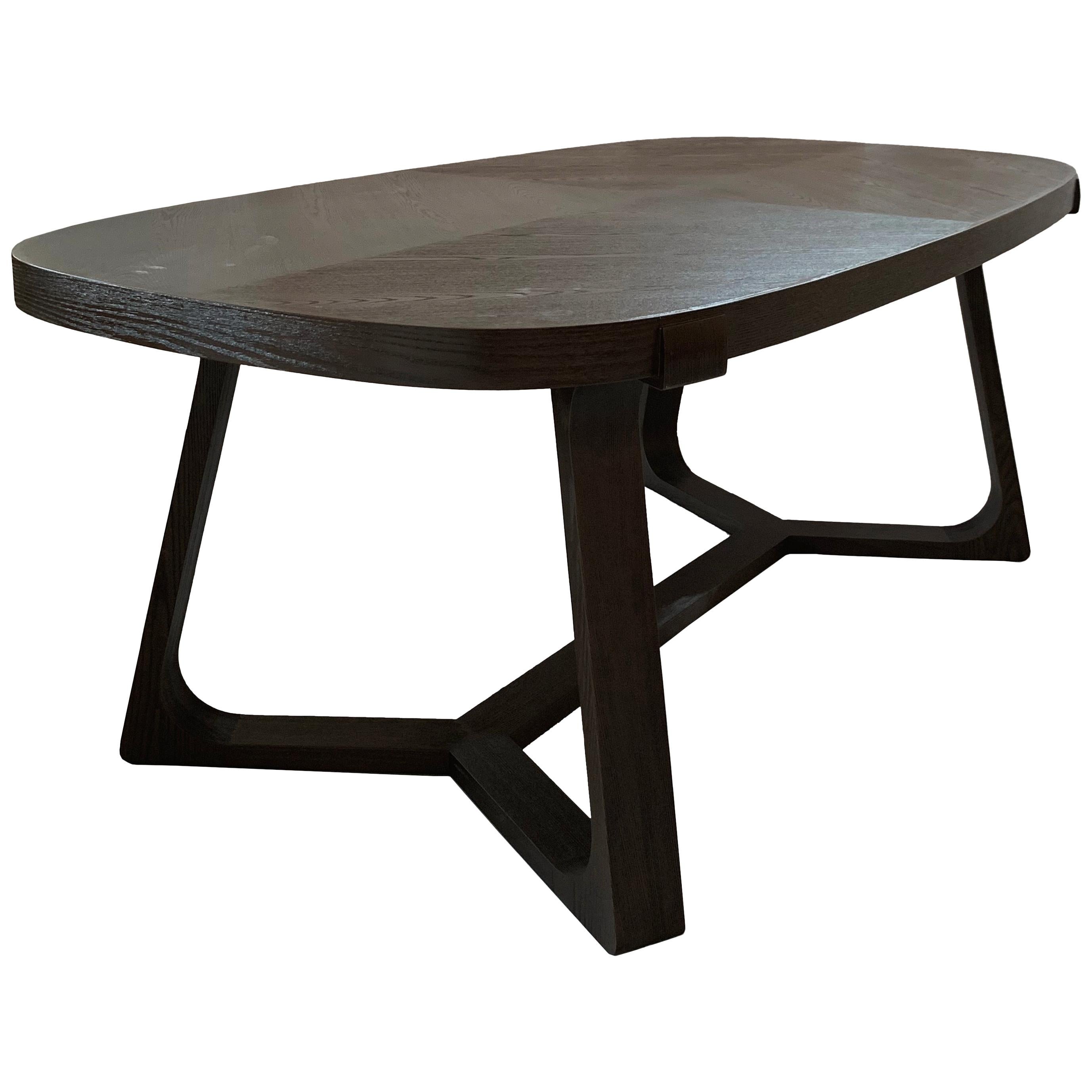 Oval Dining Table 240cm Interlock André Fu Living Brown Oak Modern New
