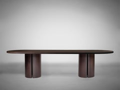 Oval Dining Table - Solid Dark Brown European Oak - Aperta Capsule by Mokko