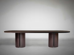 Tavolo da pranzo ovale - Rovere massiccio europeo - Capsula Aperta di Mokko