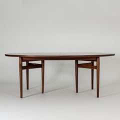 Oval Dining Table with Extension Leaves by Arne Vodder