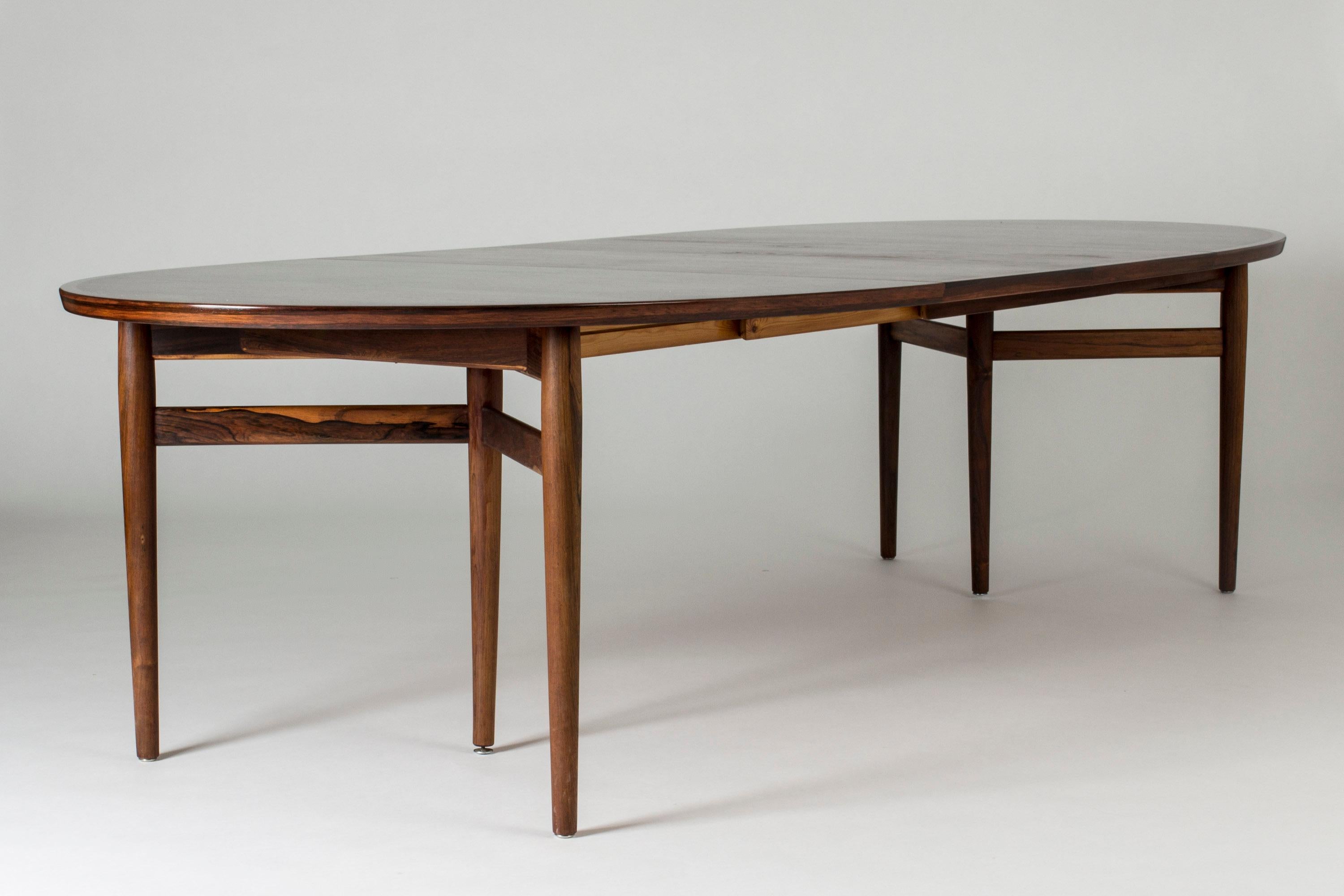 Oval Dining Table with Extension Leaves by Arne Vodder In Good Condition In Stockholm, SE