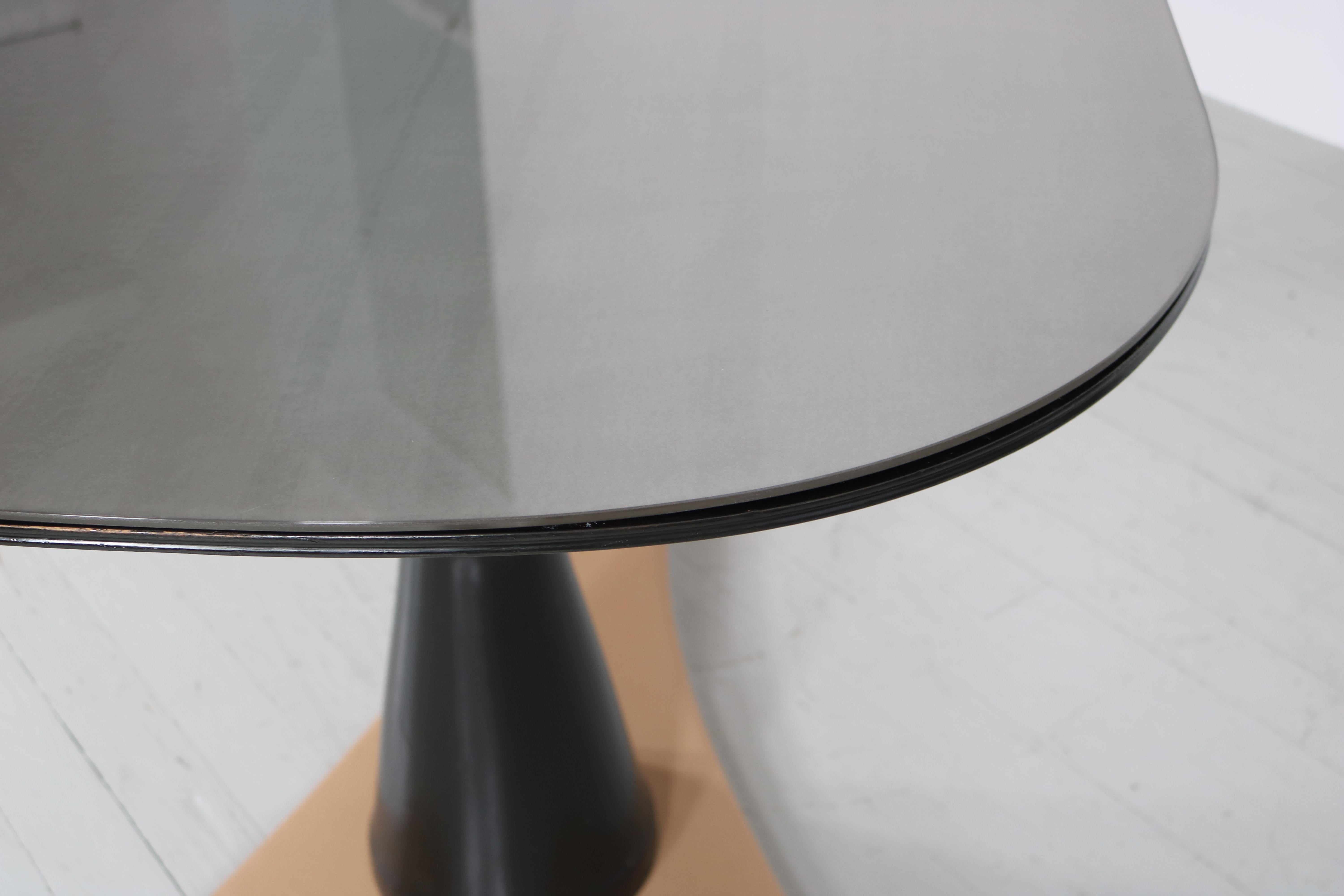 Oval Dining Table with Glasstop from the Italian 40s 6