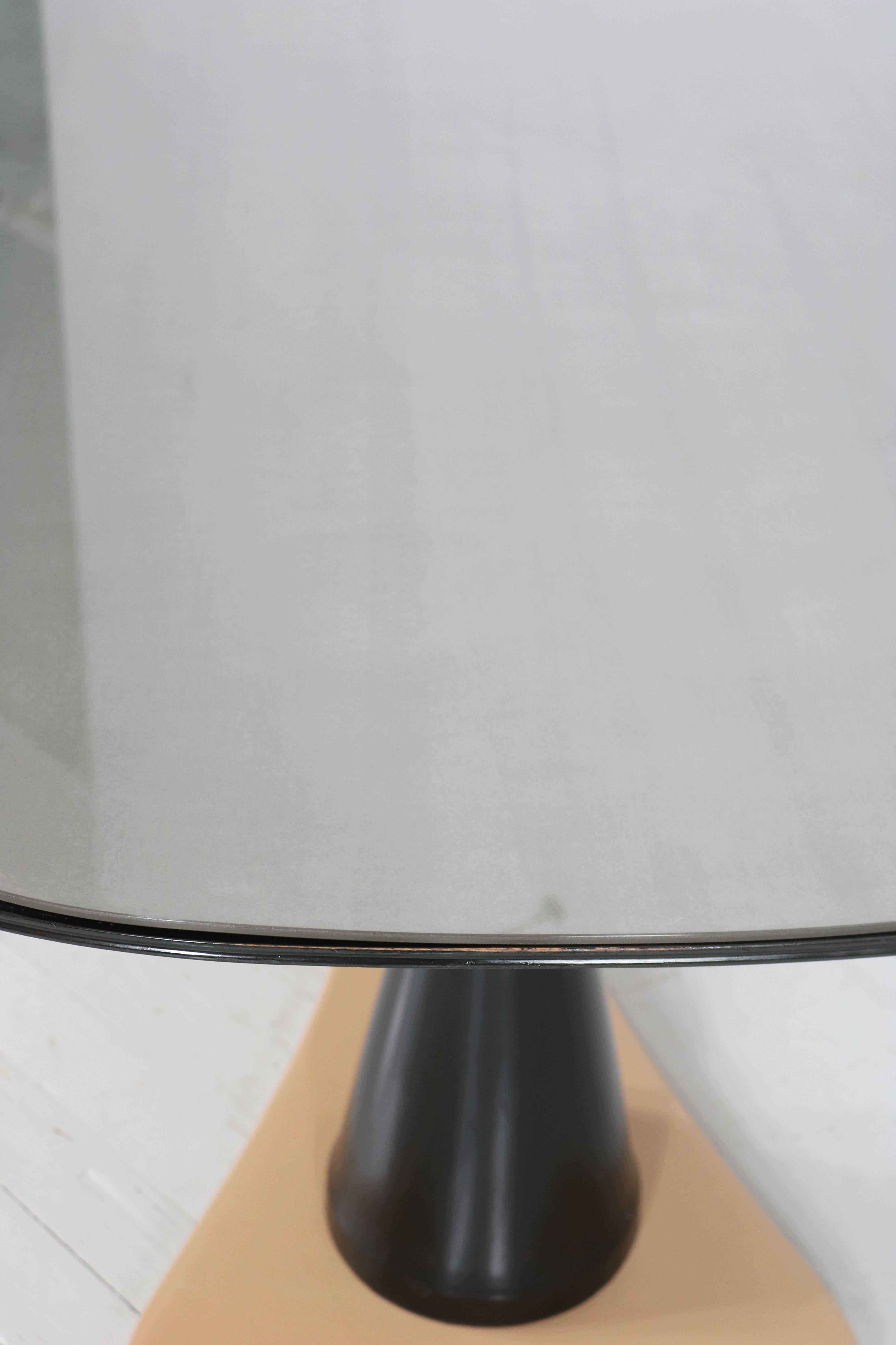 Oval Dining Table with Glasstop from the Italian 40s 7