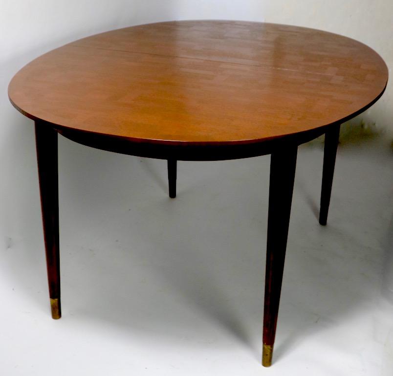 Oval Dining Table with Marquetry Top by Bert England for Johnson Furniture 2