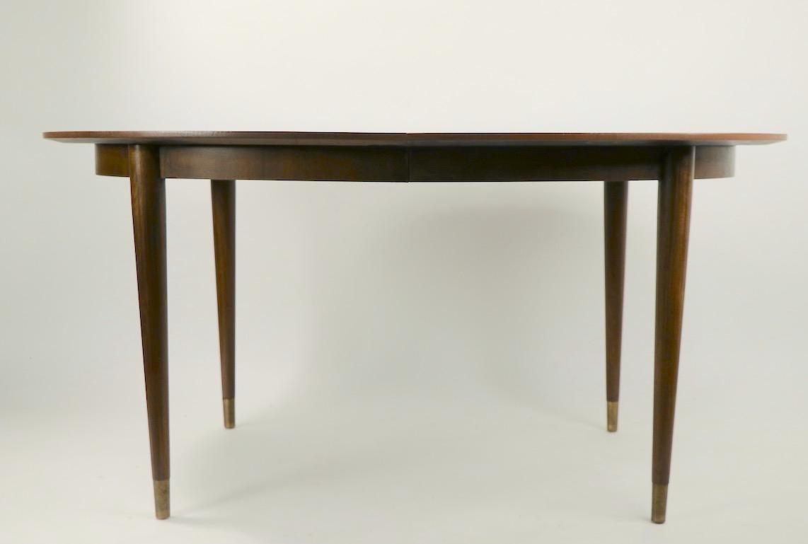 Oval Dining Table with Marquetry Top by Bert England for Johnson Furniture 5