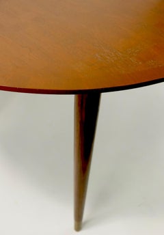 Oval Dining Table with Marquetry Top by Bert England for Johnson Furniture