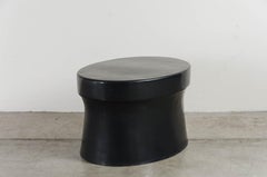 Tavolo ovale di Dong Shan, lacca nera di Robert Kuo, riporto a mano, limitato