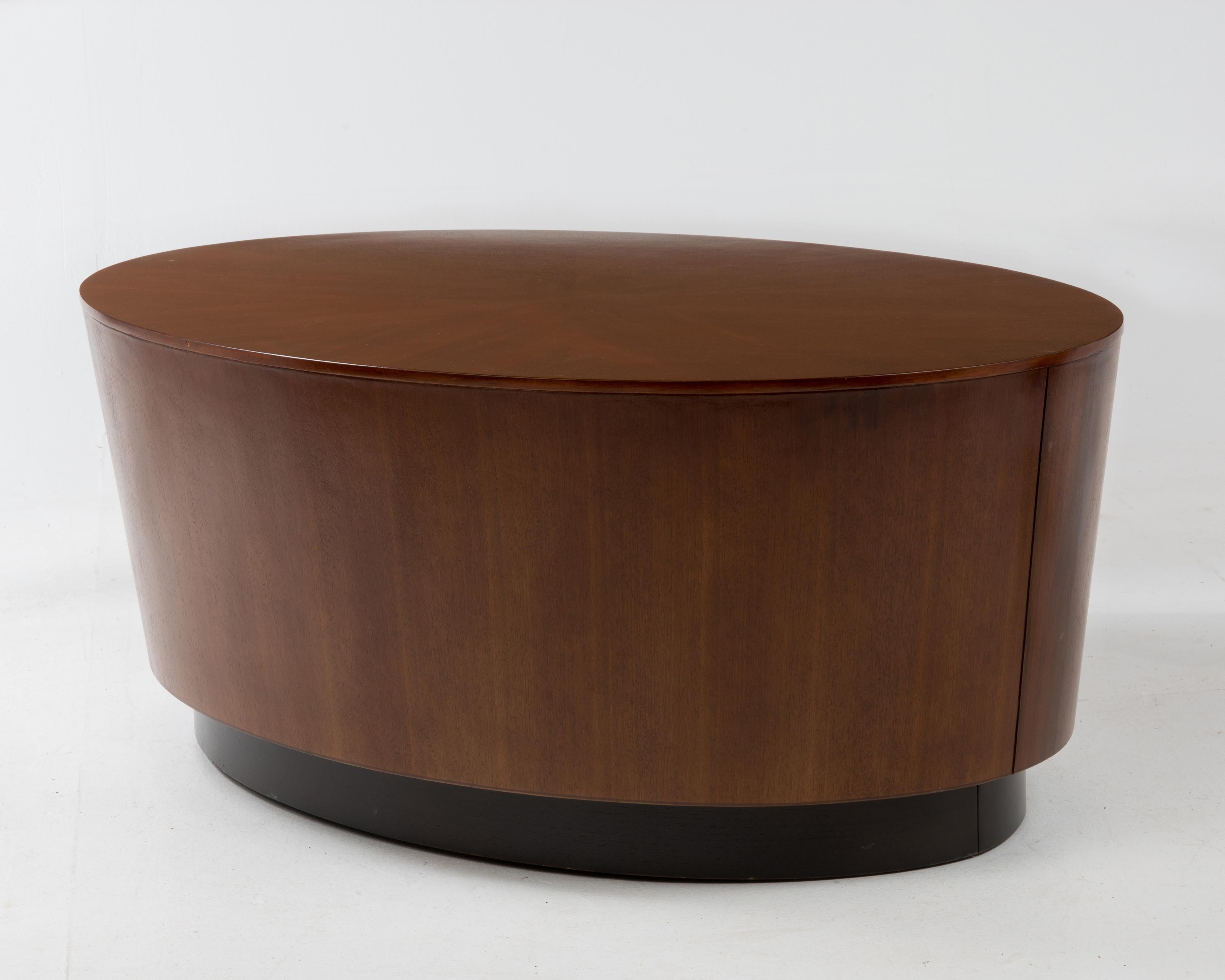 oval drum coffee table