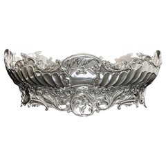 Coupe ovale en argent de l'époque édouardienne