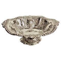 Oval Embossed and Pierced Sweet Stand, Dated 1899, Walker 
Hall, Birmingham