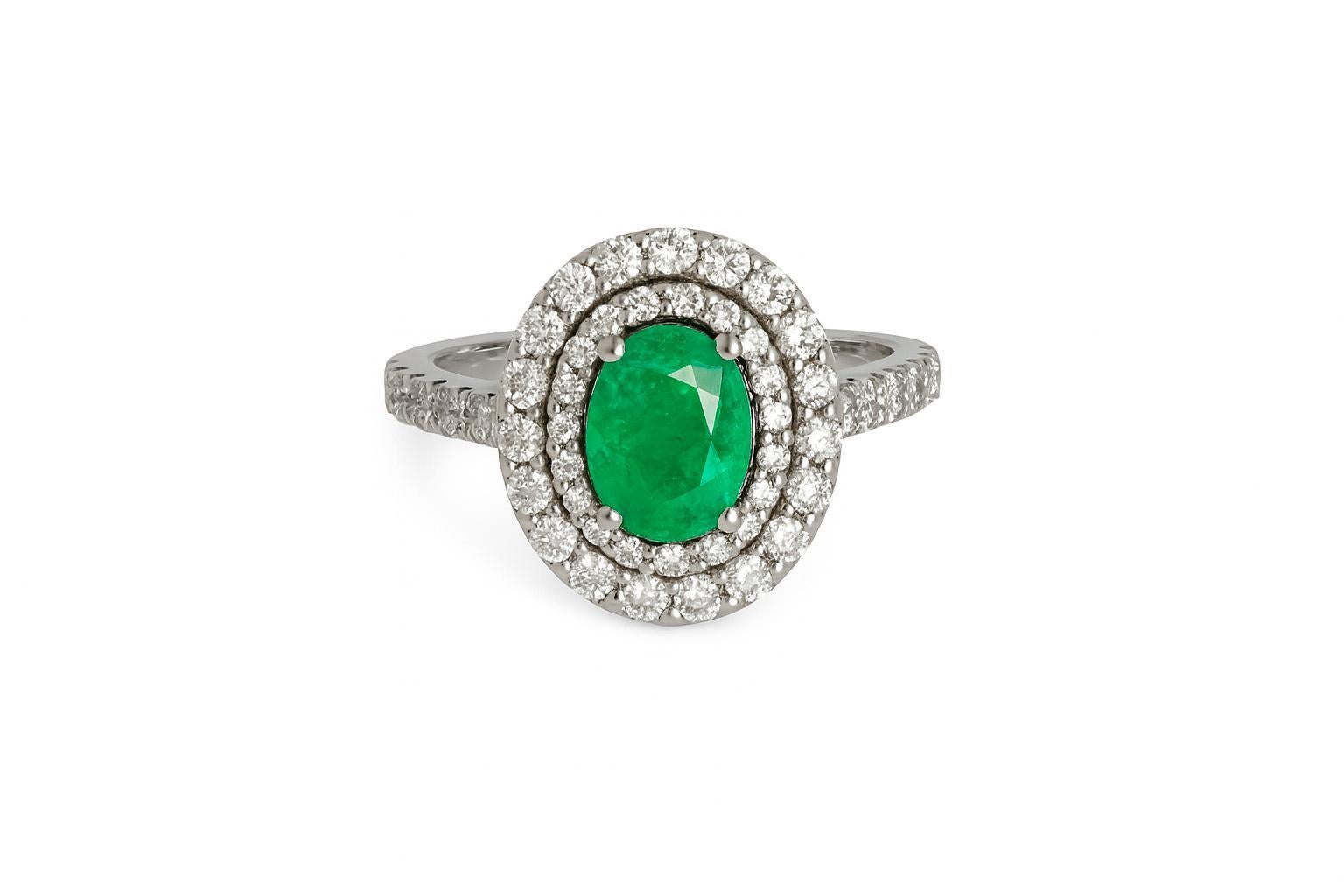 in vendita:  Oval emerald 14k gold ring 2
