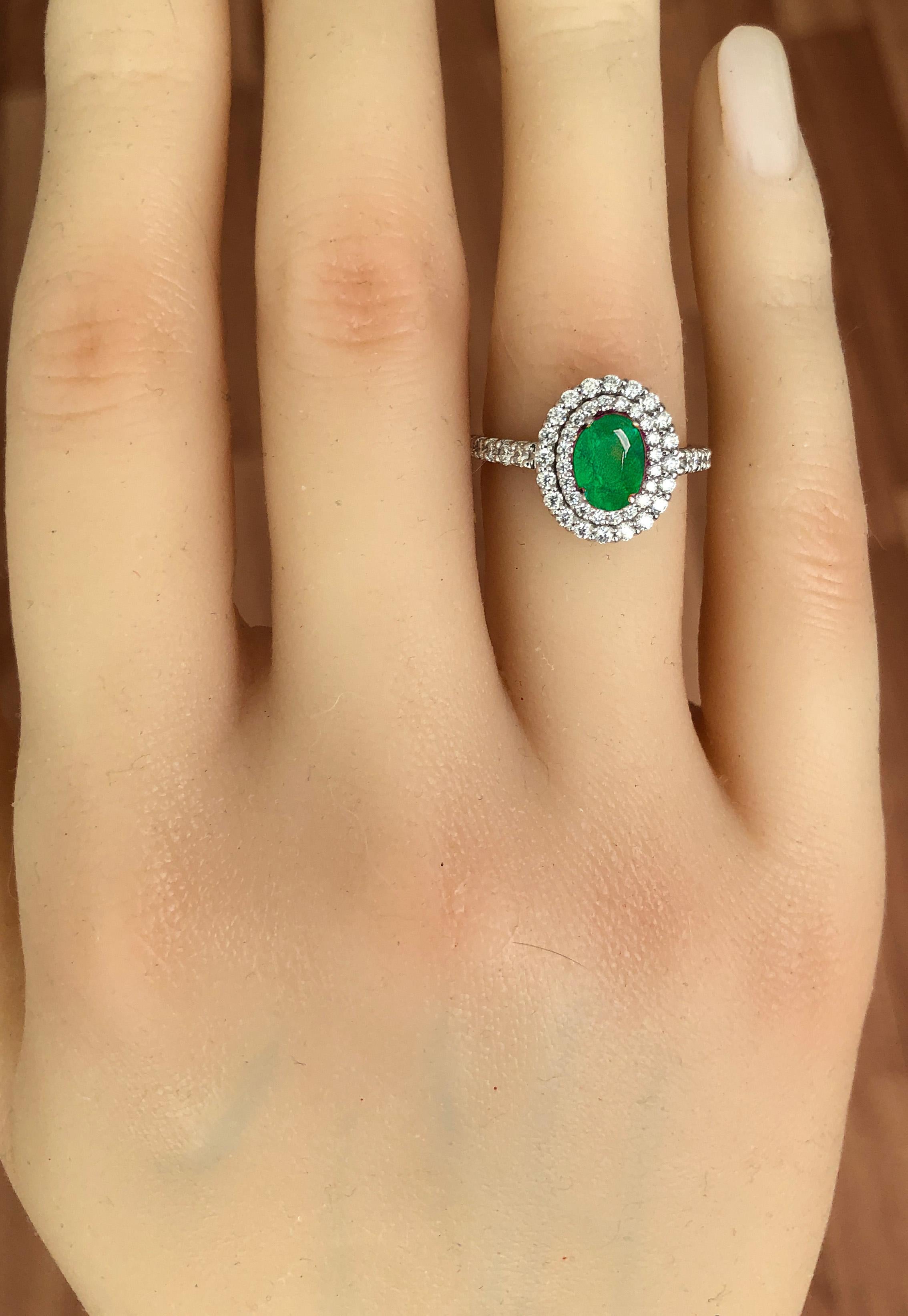 in vendita:  Oval emerald 14k gold ring 3