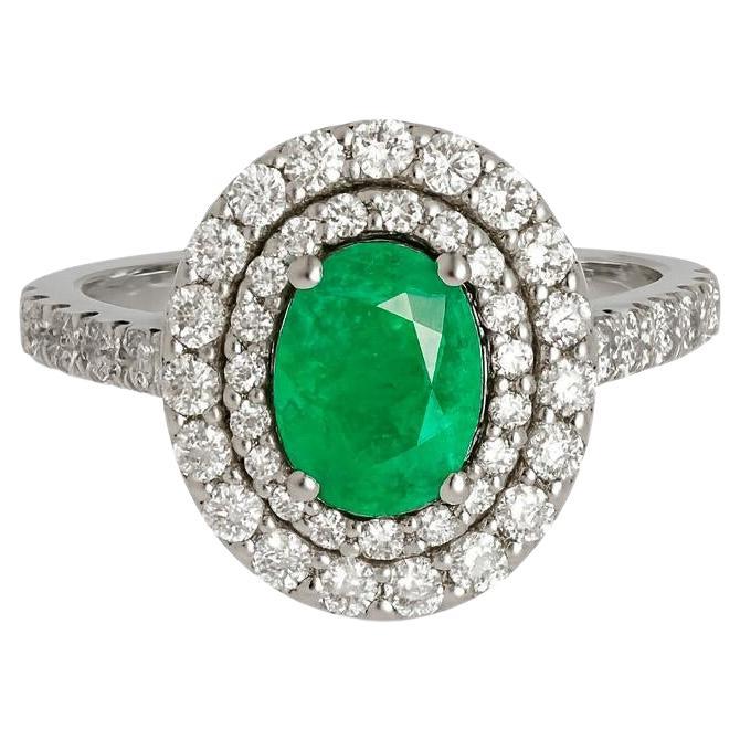 in vendita:  Oval emerald 14k gold ring