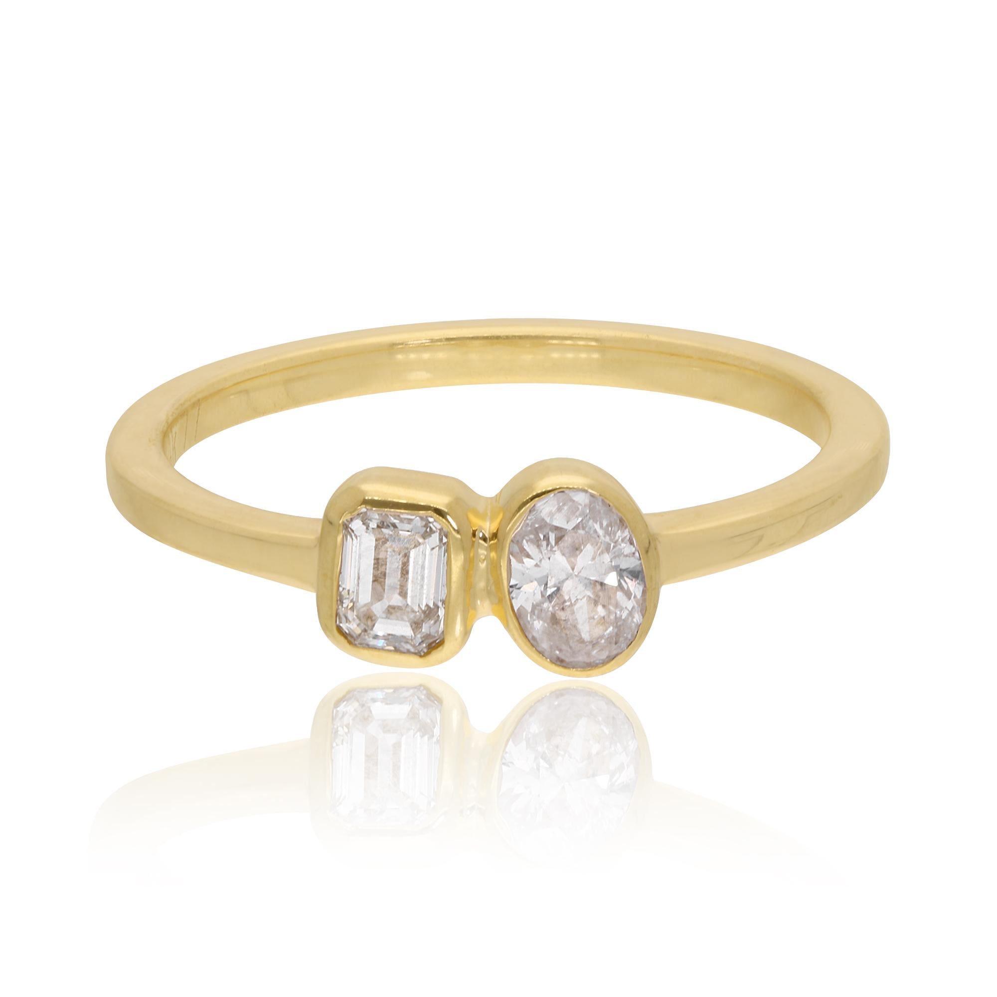 in vendita:  Anello ovale con smeraldo e due pietre SI/H in oro giallo 14 carati Gioielli di pregio 6