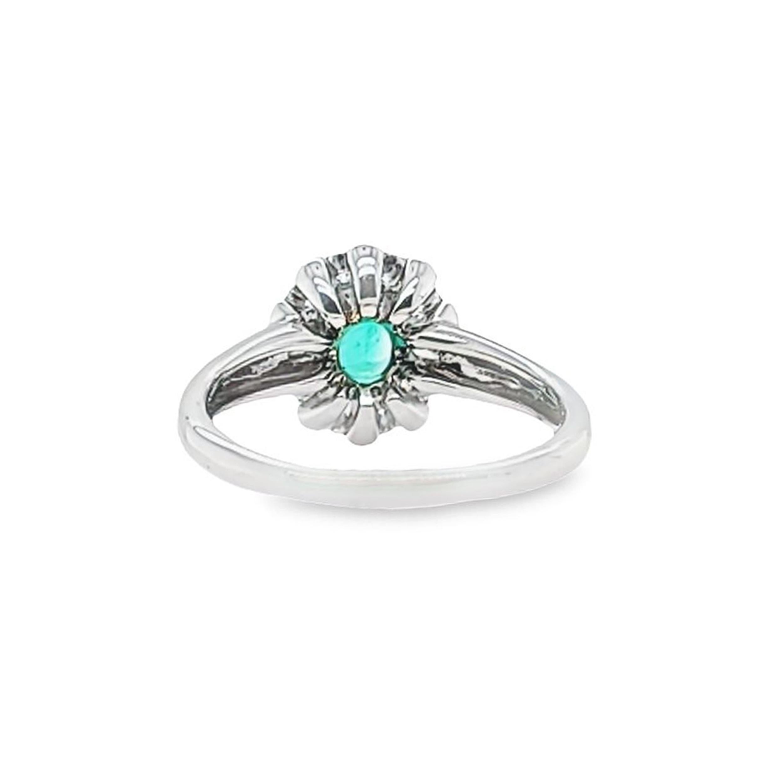 Oval Cut Oval Emerald Ring with Diamond Halo For Sale