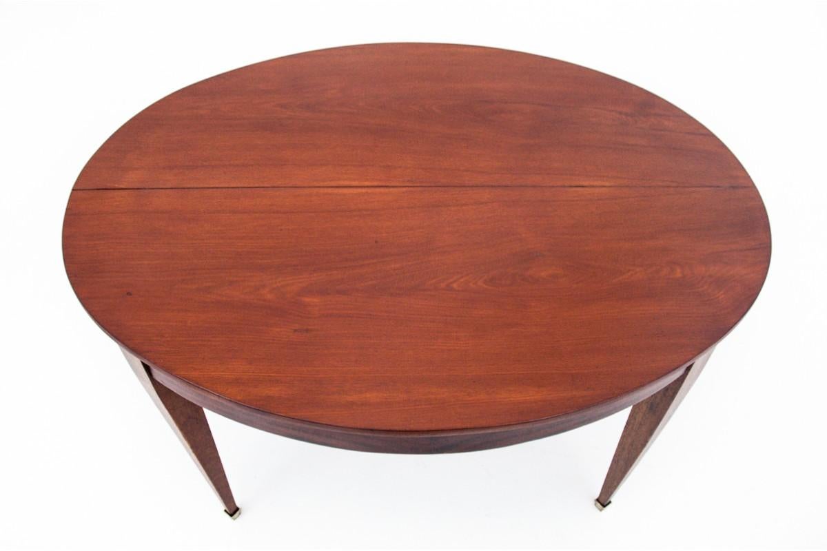 Oval Empire table, France, circa 1880. In Good Condition For Sale In Chorzów, PL