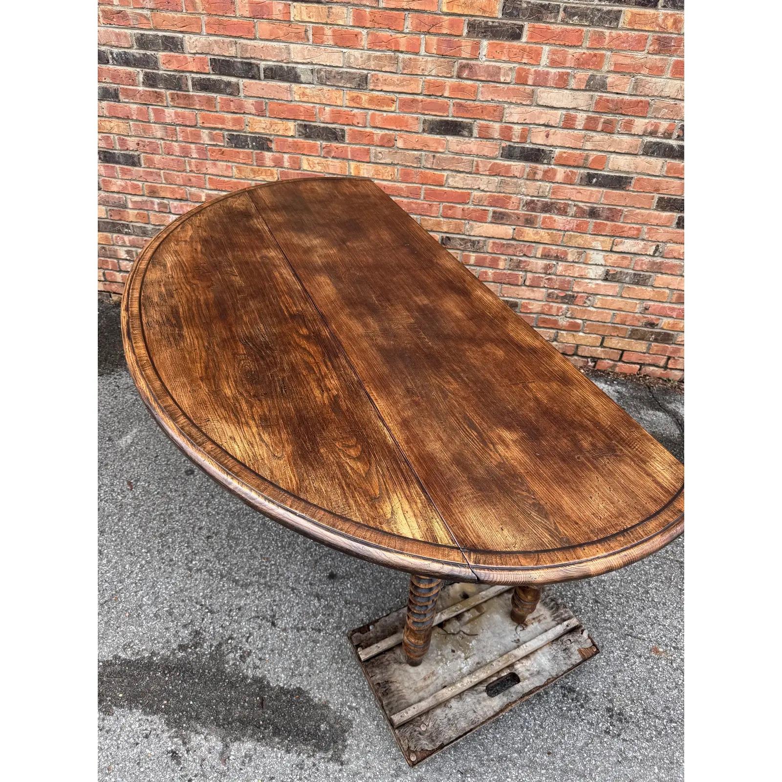 Wood Oval English Dining Table For Sale
