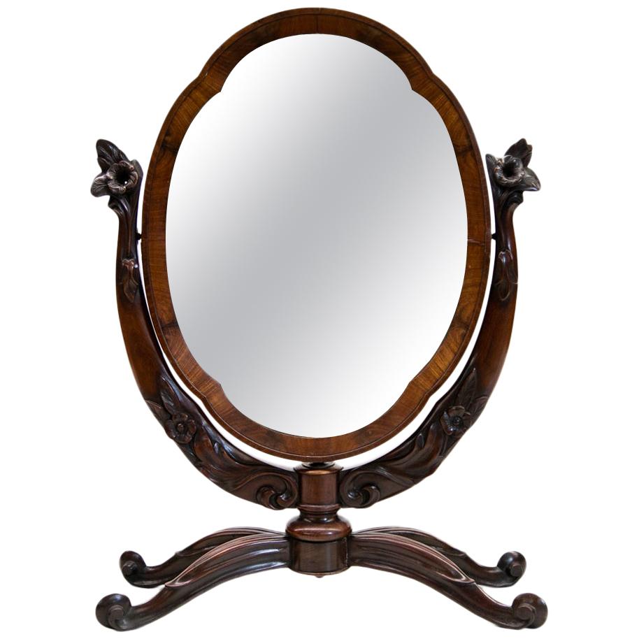Oval English Rosewood Dressing Mirror