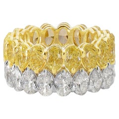 Oval Eternity Band Fancy Yellow 14K White Gold Colour-Collector’s Treasure
