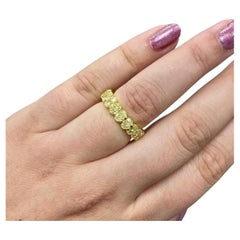 Oval Eternity Band Fancy Yellow 14K White Gold Sunlit Royal Radiance Signature