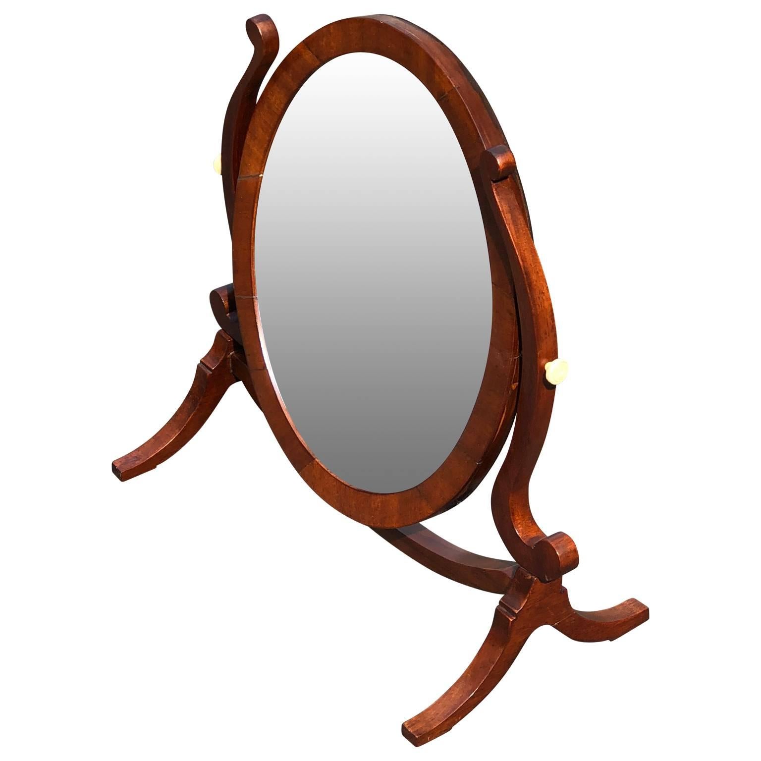 wooden shaving mirror