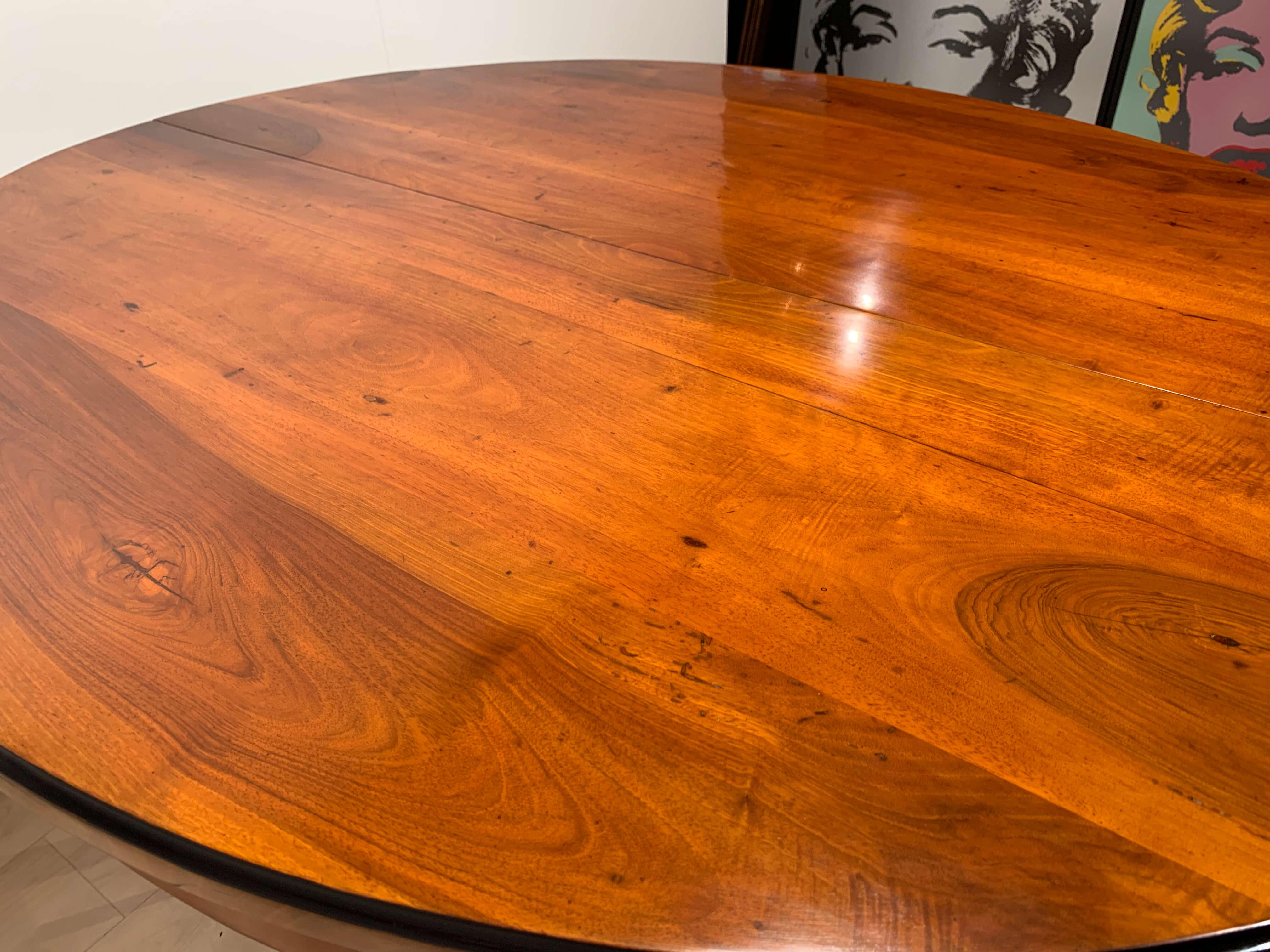 Oval Expandable Dining Table, Restauration, Walnut, France, circa 1820 5