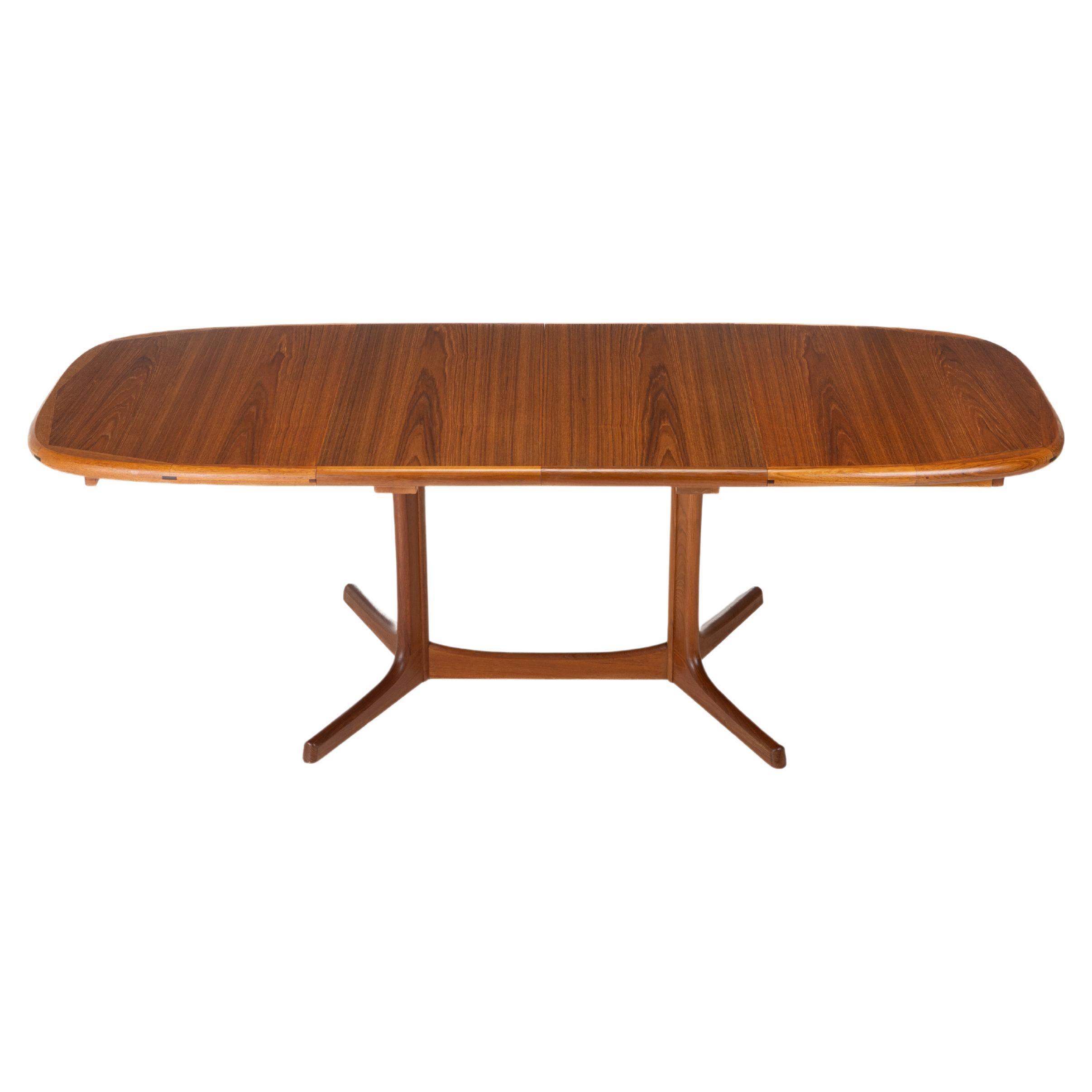 Oval Extendable Dining Table in Teak from Dyrlund, 1970s