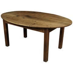 Antique Oval Farm Table from France, circa 1920
