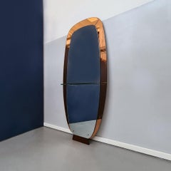 Miroir de sol ovale produit par Crystal Art, années 1950