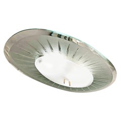 Oval Fontana Arte Flush Mount, Italy, 1950s