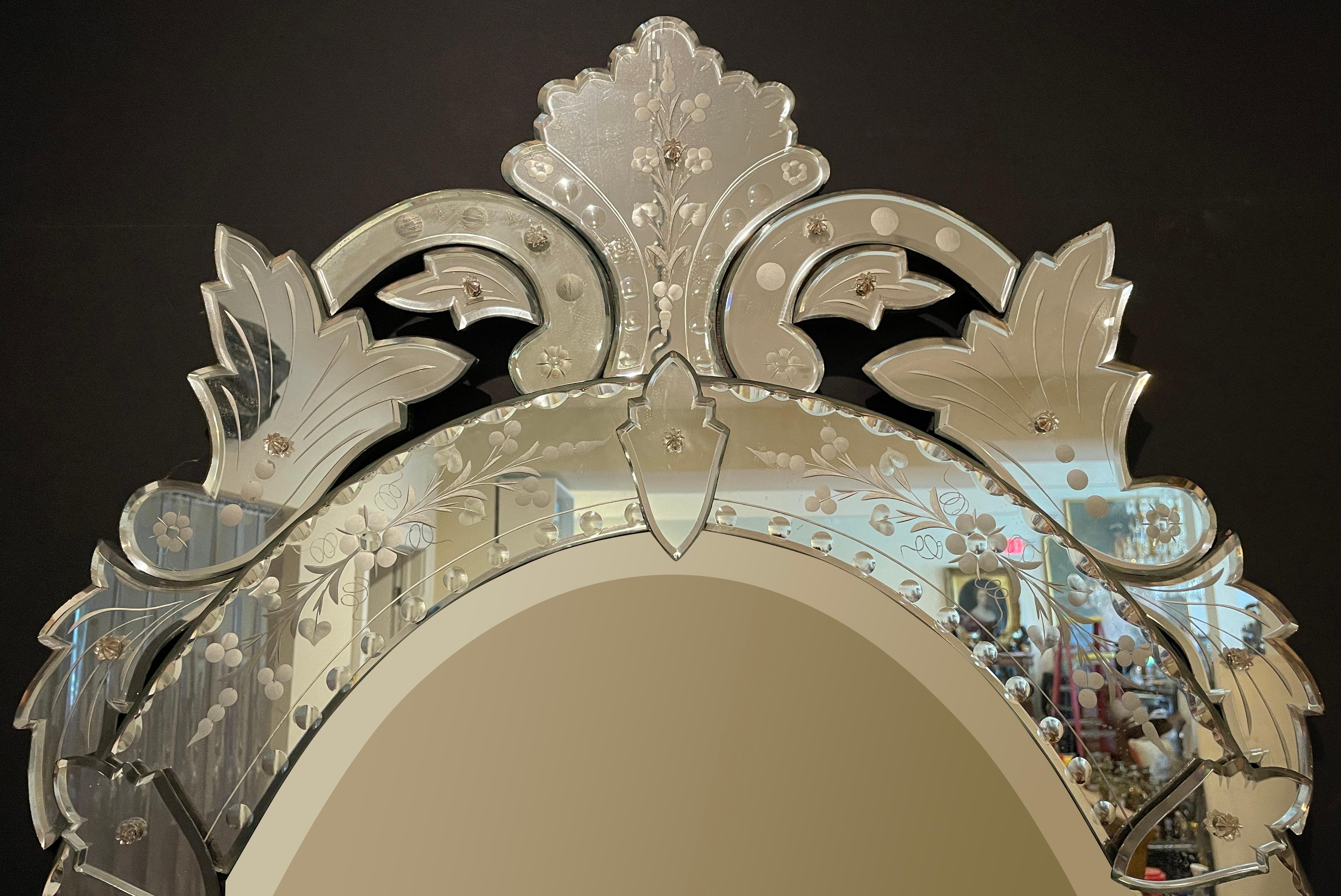 beveled mirror oval