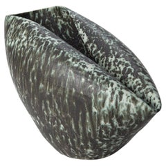 Oval Form with Green & Black Speckled Glaze No 98 by Nicholas Arroyave-Portela