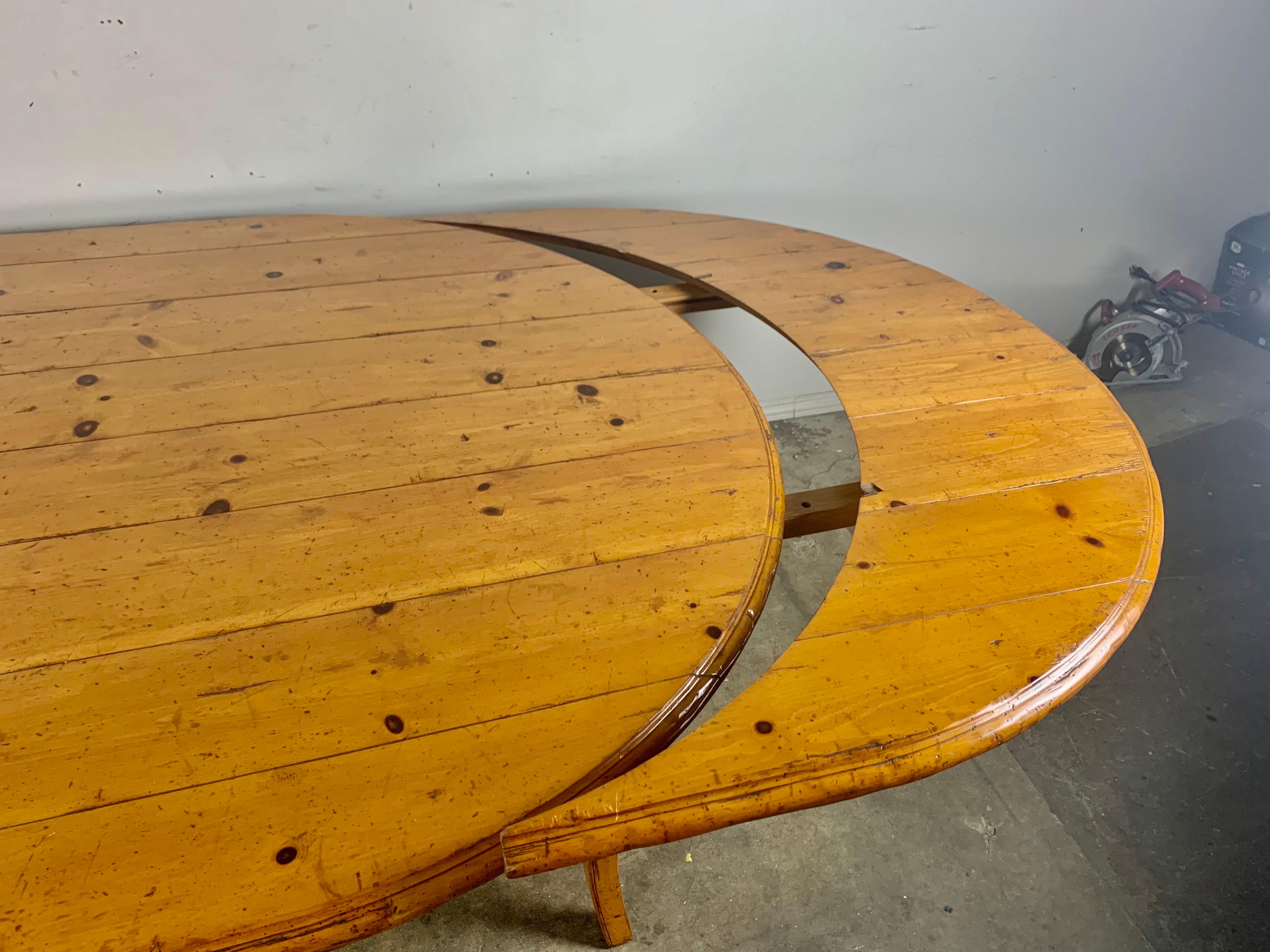 Oval French country Style Dining Table with Leaf by Guy Chaddock 2