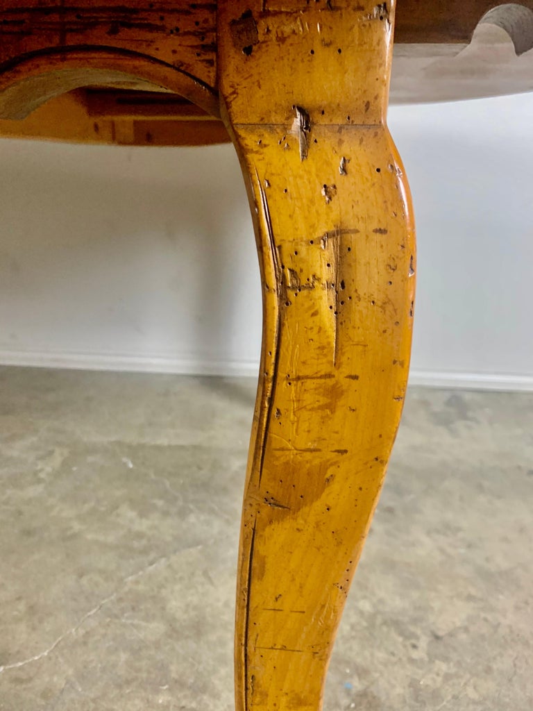 Oval French country Style Dining Table with Leaf by Guy Chaddock For