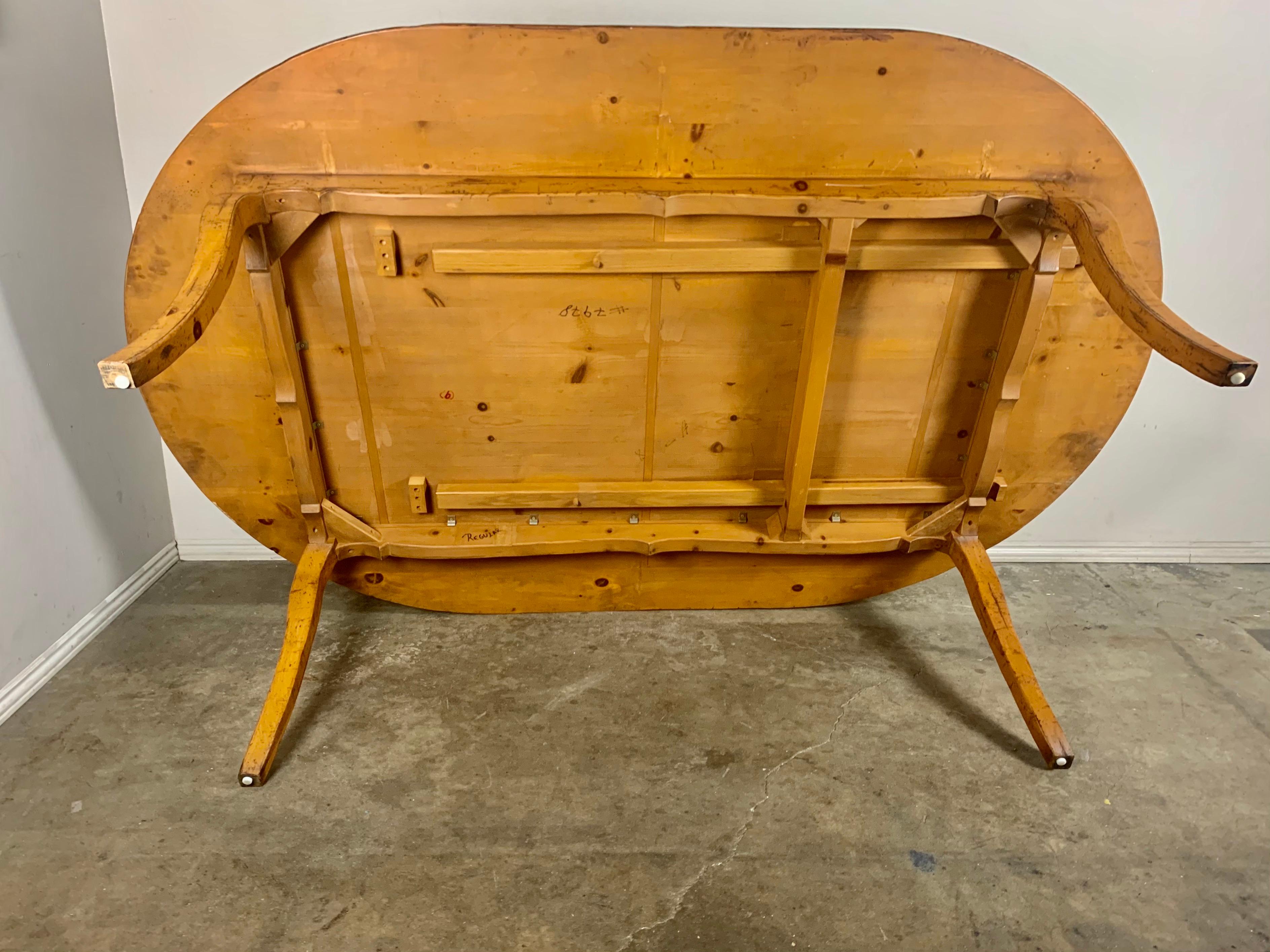 Oval French country Style Dining Table with Leaf by Guy Chaddock 7