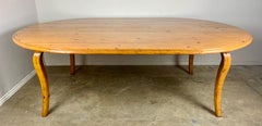 Oval French country Style Dining Table with Leaf by Guy Chaddock
