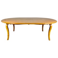 Oval French country Style Dining Table with Leaf by Guy Chaddock