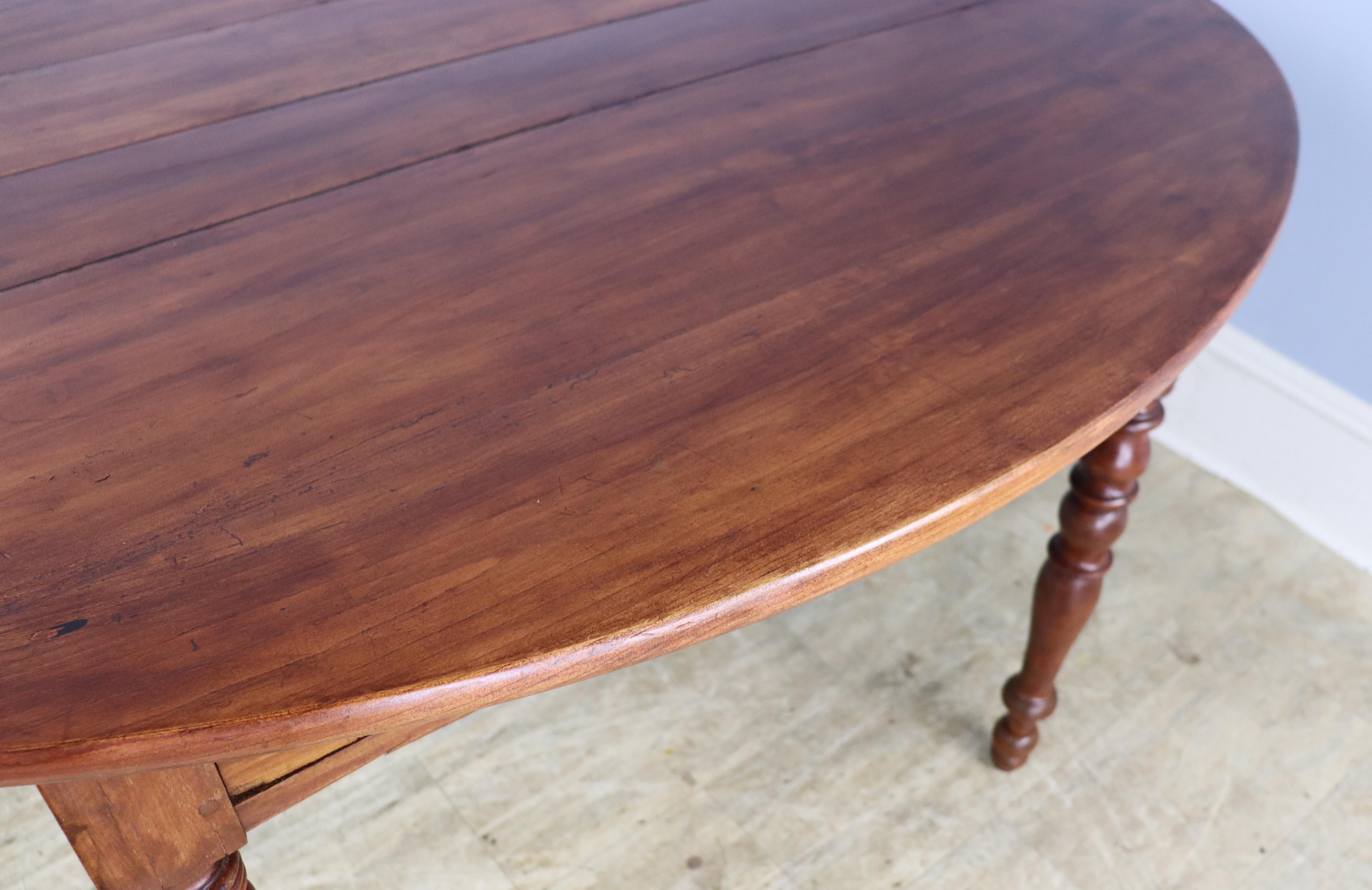 Oval Fruitwood Breakfast Table, Turned Legs For Sale 6