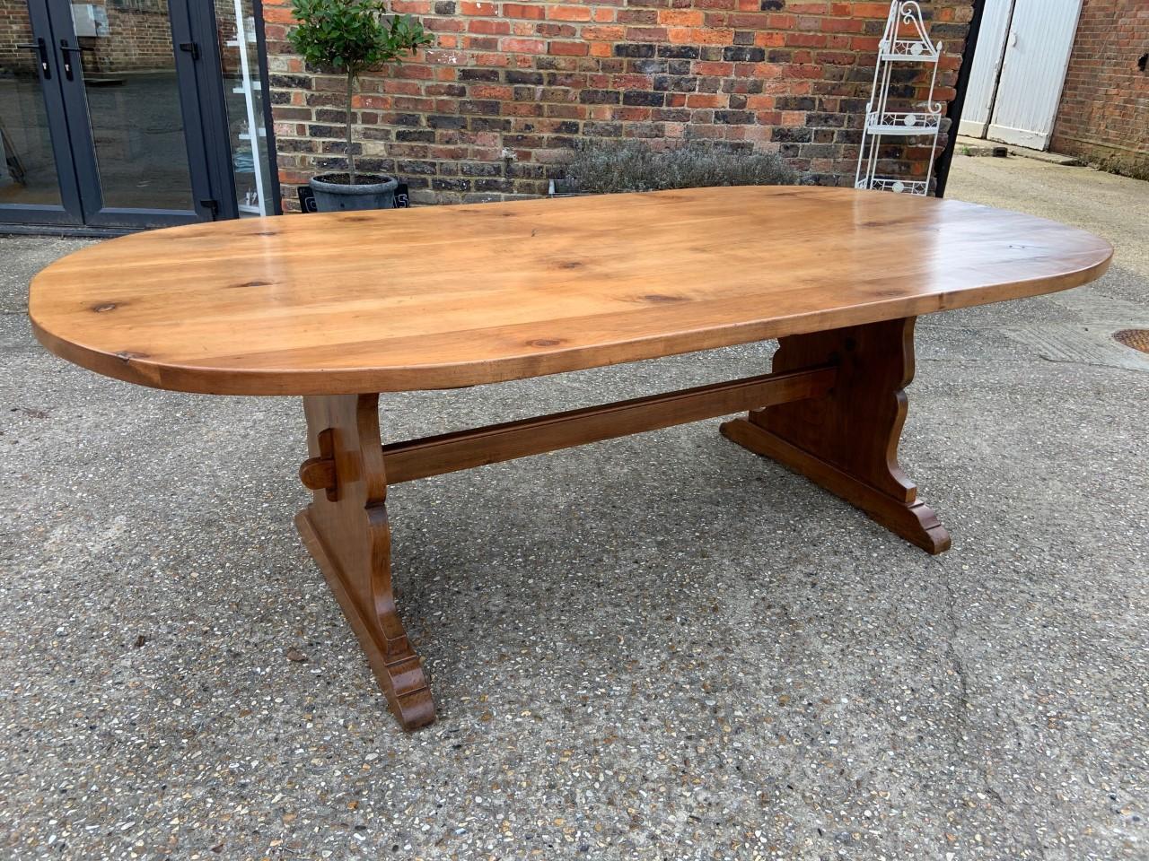 Oval Fruitwood Farmhouse Table at 1stDibs oval farmhouse tables, oval