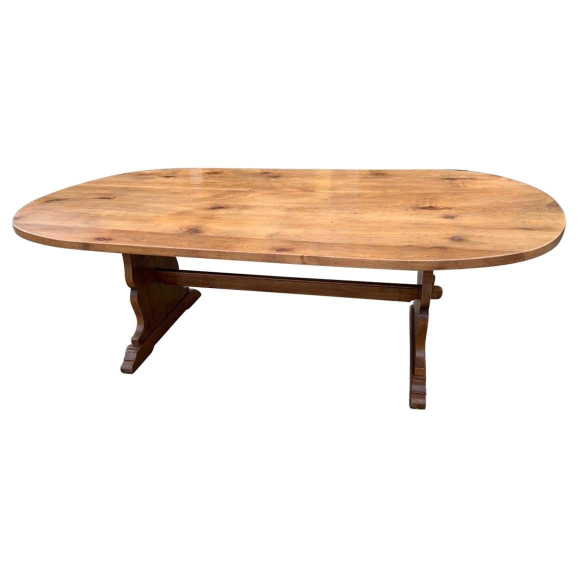 Oval Fruitwood Farmhouse Table at 1stDibs oval farmhouse tables, oval