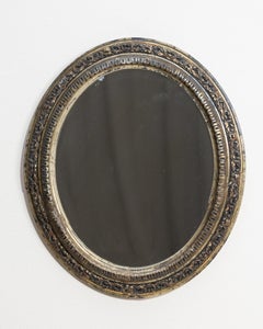 Oval Gilded Napoleon III Mirror, France, 1880-1889